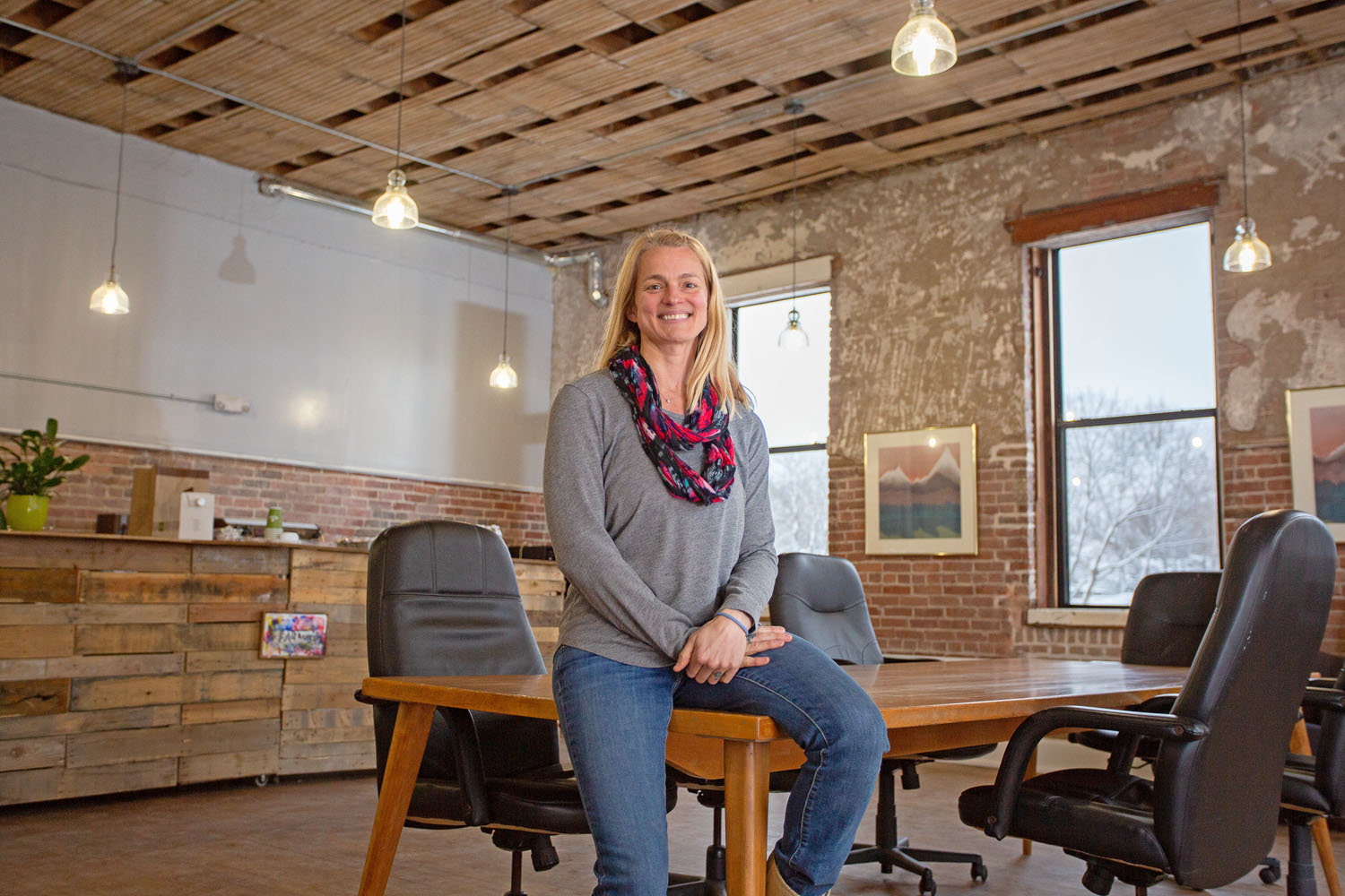 GATHERING SPACE: The Drew Lewis Foundation, led by founder Amy Blansit, is among nonprofit agencies in newly renovated space at The Fairbanks, a former school built in 1906.